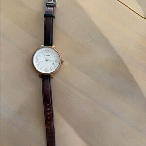 Fossil Women's Brown Leather Watch